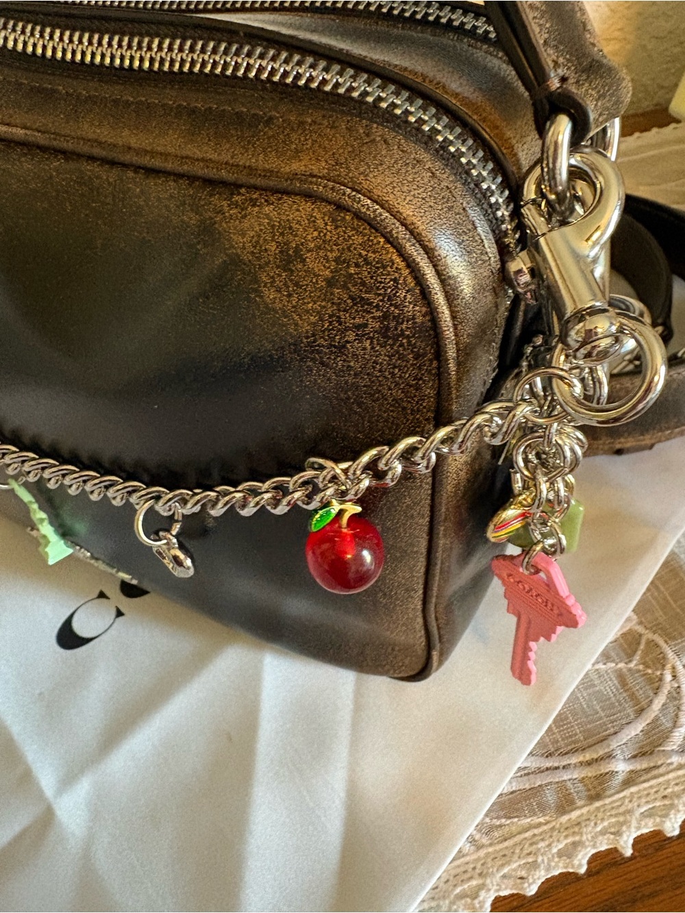 Coach Loved Leather Carey Crossbody Bag - Picture 6 of 16